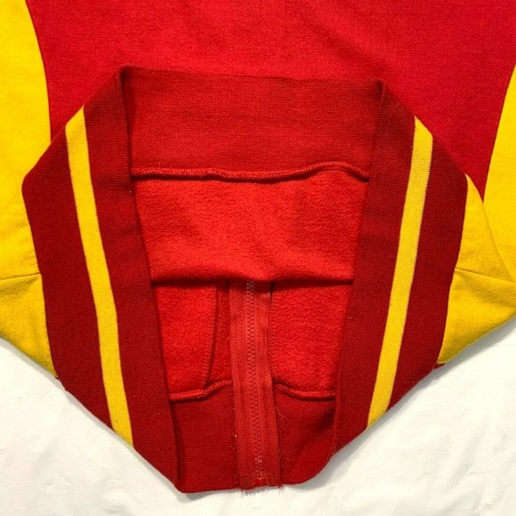 Carbon ESPANA Number 21 Track Jacket Fleece Lined Striped Spell Out Red Yellow M - Picture 9 of 12